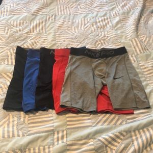 Nike Dri-Fit Compression Shorts Large Lot of 5.